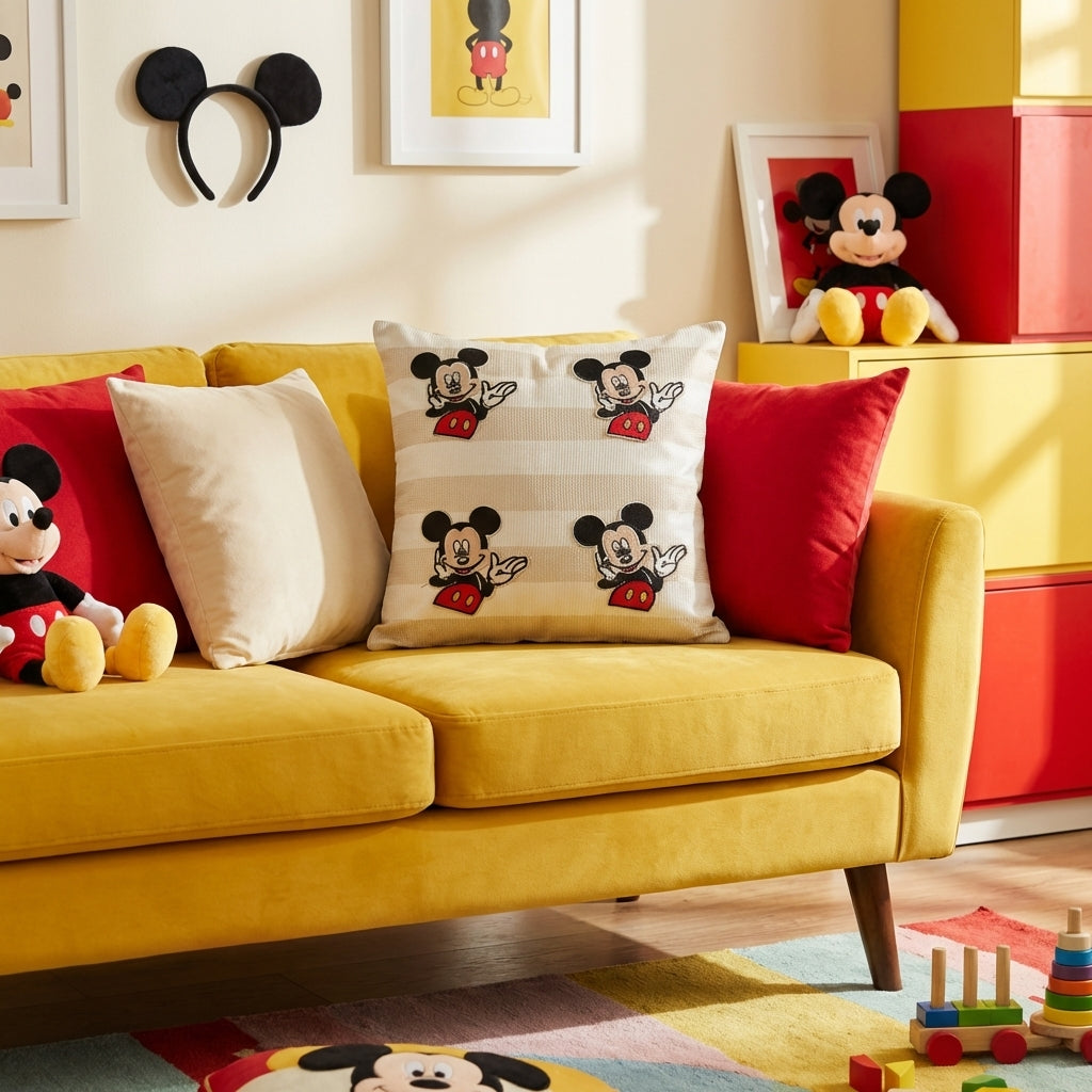 Mehrify Printed Kaddar Cushion Cover Set of 3  Decorative Sofa Cushions (16×16)