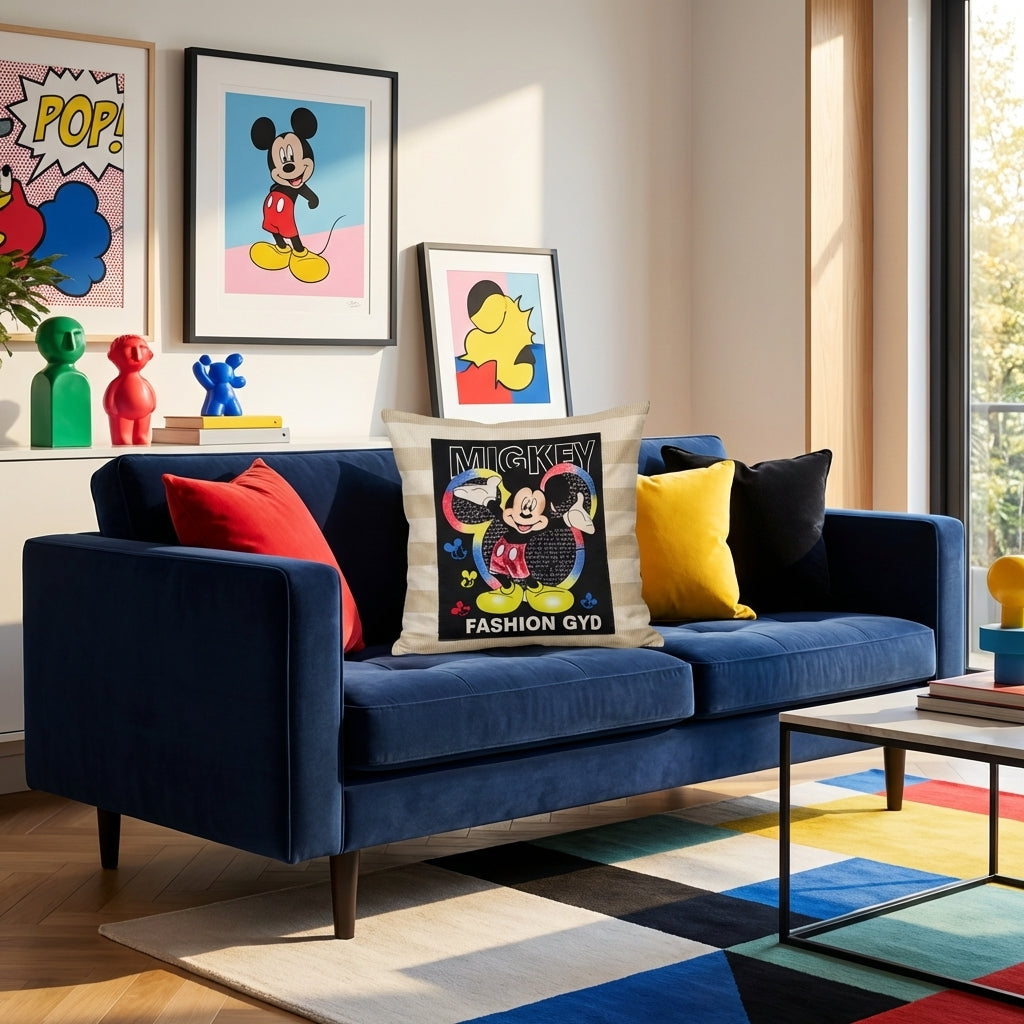 Mehrify Printed Kaddar Cushion Cover Set of 3  Decorative Sofa Cushions (16×16)