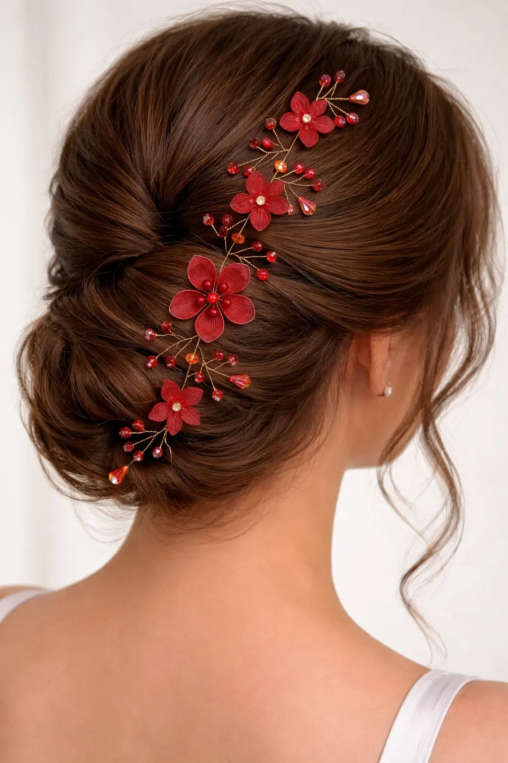 Mehrify Floral Crystal Hair Vine for Women | Bridal & Festive Hair Accessory